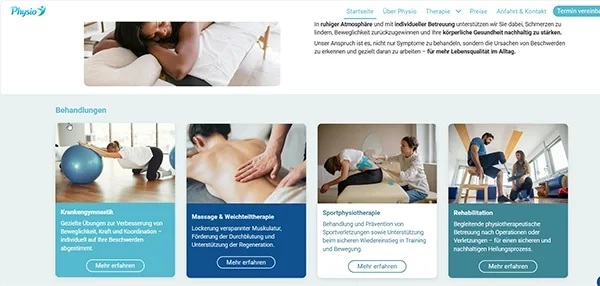 ein Screenshot einer Webseite