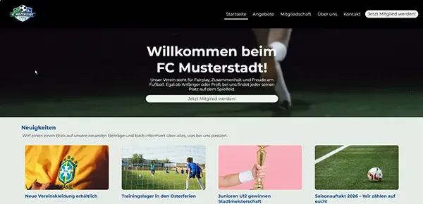 Website-Template Fußballverein