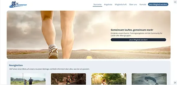 Website-Template Laufverein