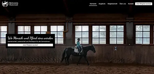 Website-Template Reitverein