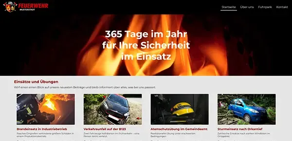Website-Template Feuerwehr