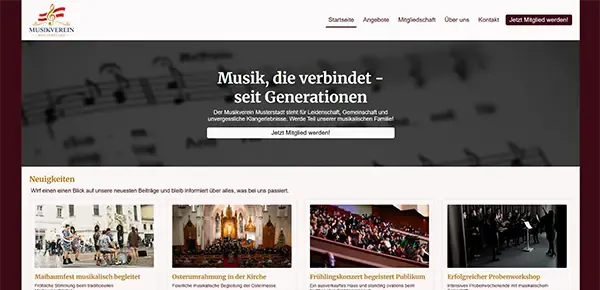 Website-Template Musikverein