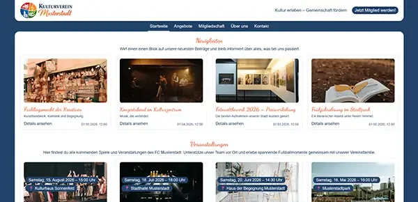 Website-Template Kulturverein
