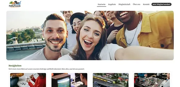 Website-Template Freizeit- und Hobbyverein