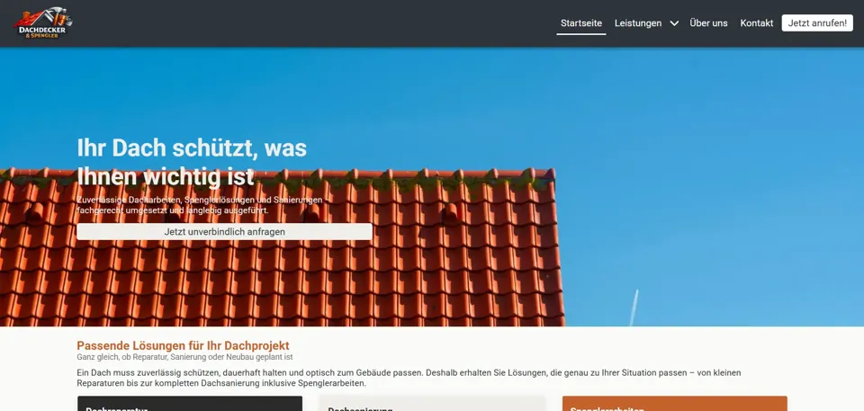 ein rotes Dach mit weißem Text