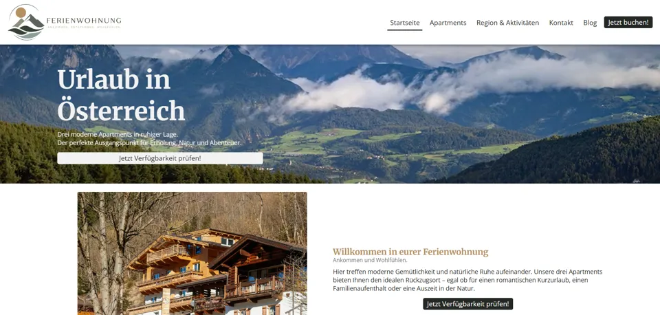 ein Screenshot einer Webseite