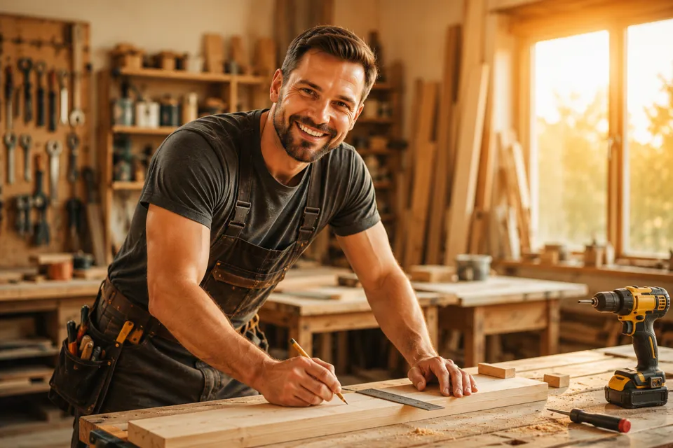 eine Person in einem Workshop