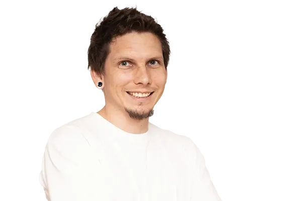 eine Person in einem weißen Hemd