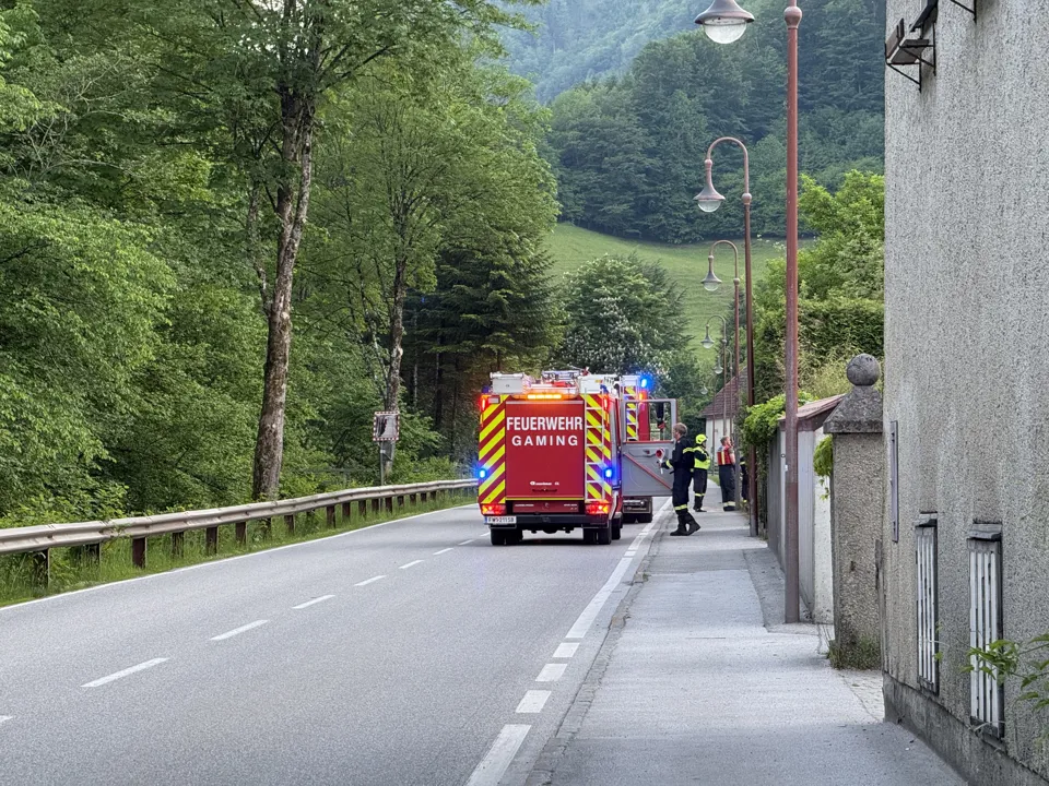 ein Feuerwehrauto auf der Straße