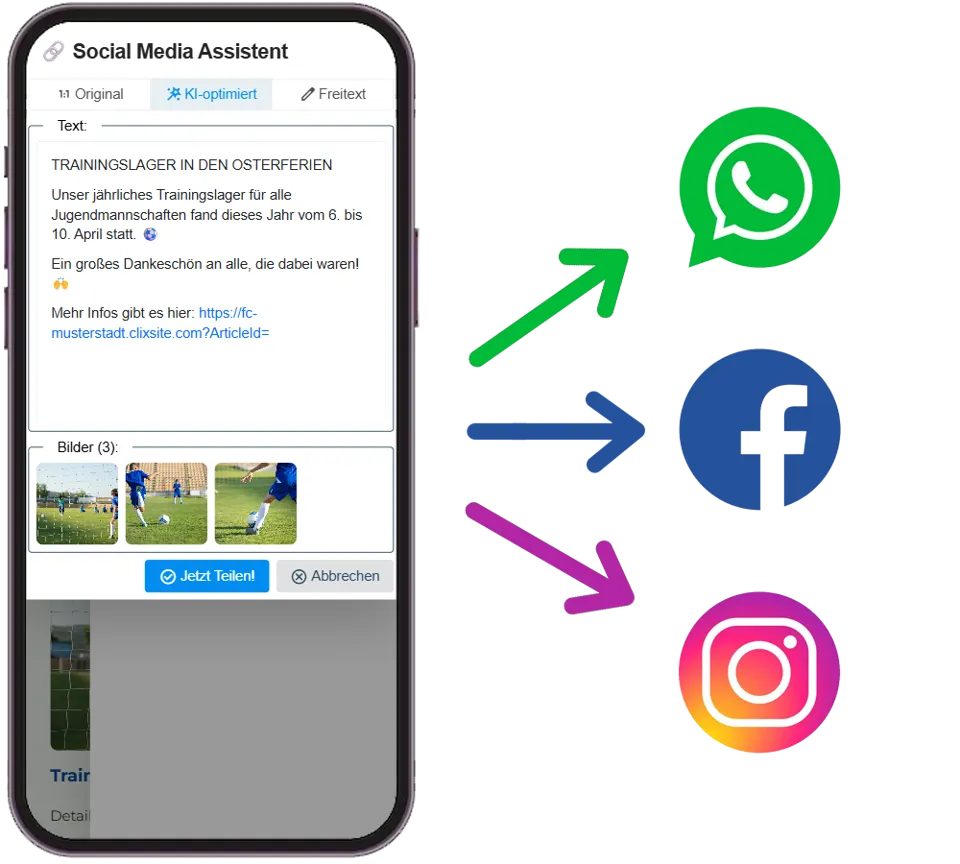 ein Telefon mit einer Social-Media-Anwendung