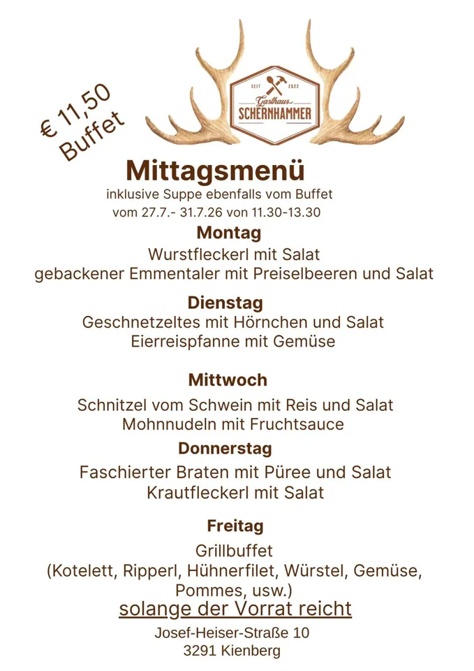 eine Speisekarte eines Restaurants