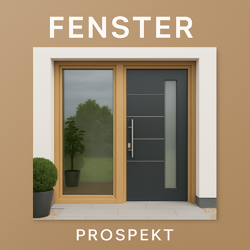 eine Tür mit Glasscheiben und einer Topfpflanze